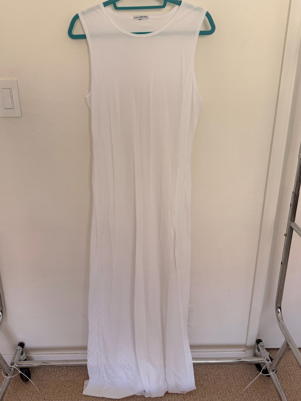 James Perse White Crewneck Cotton Dress